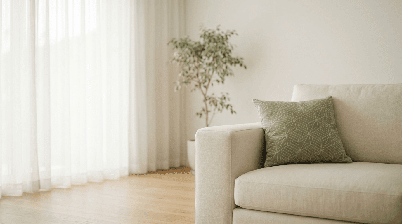 Modern armchair in a quiet corner with soft natural light